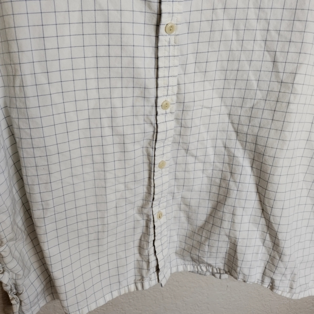 Madewell Windowpane Ruffle-Side Button Down Shirt… - image 7